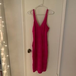 Dark Pink low cut Bebe dress